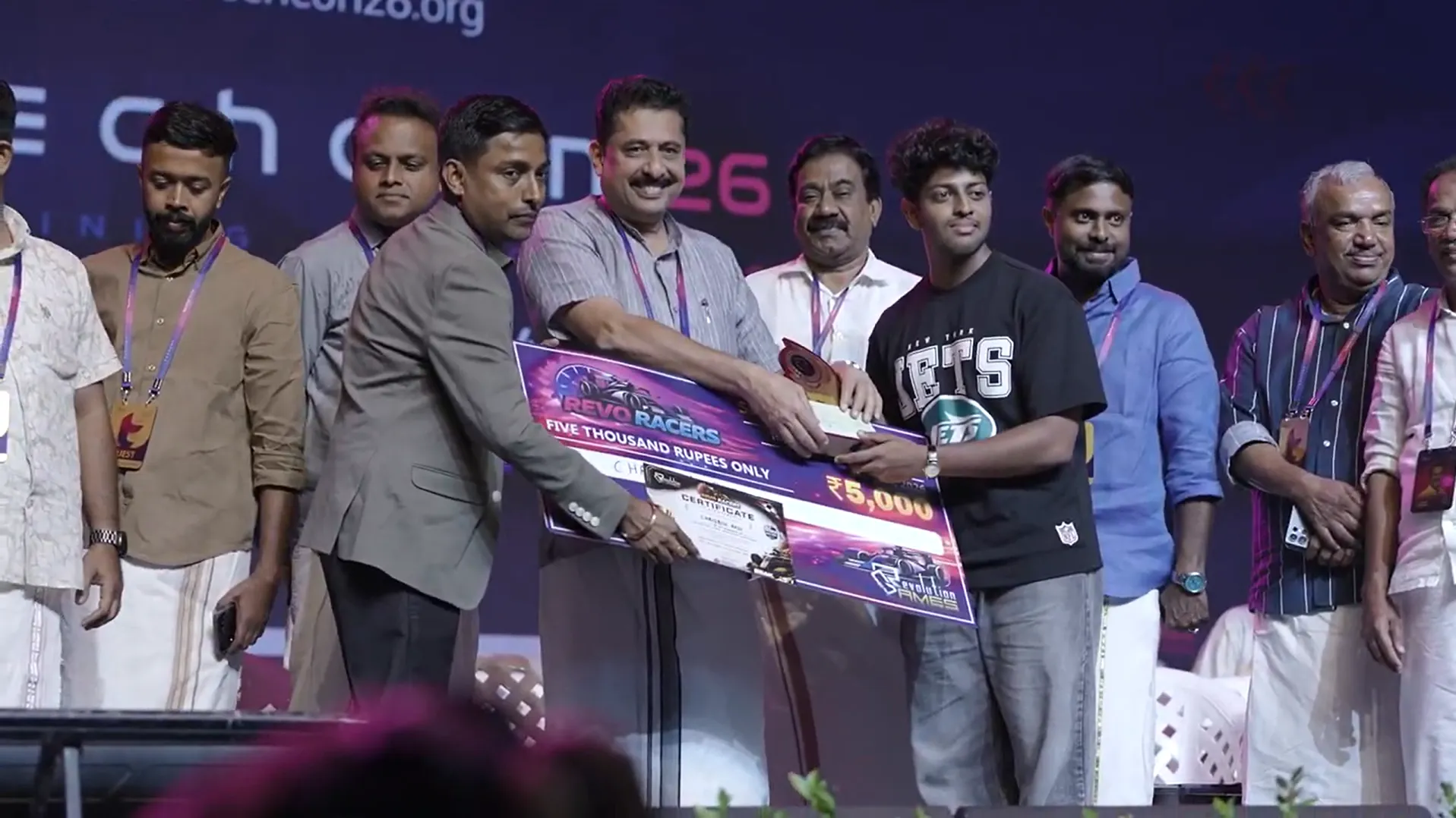Infinite Pro League tournament winners on stage during prize distribution ceremony