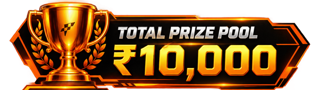 Revo Racers racing tournament featuring a total prize pool of ₹10,000